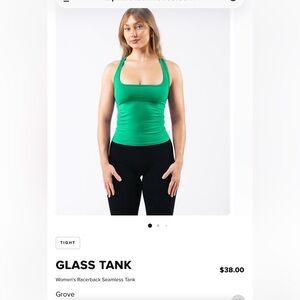 Women's Green Racerback Seamless Tank size M